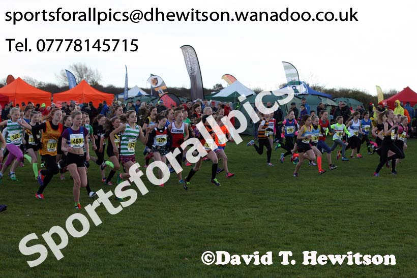 Girls under-13s Start fitness NEHL, South Shields. Photo: David T. Hewitson/Sports for All Pics